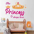 The Princess Sleeps Here Baby Girl Wall Sticker For Home Decoration 70 X 60 Cm