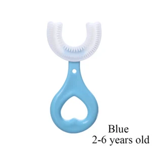 Kid U-Shape Toothbrush 360° Baby Oral Cleaning Soft Silicone Manual Brush Health - Picture 1 of 16