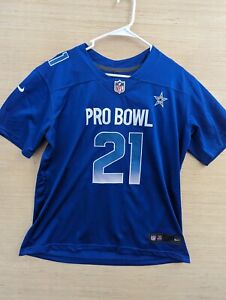Nike NFL Dallas Cowboys Ezekiel Elliot 2018 Pro Bowl Womens Jersey Blue 2XL