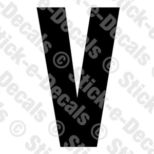 JERSEY LETTER V Vinyl Die Cut Decal Sticker Sport Athlete Alphabet Text - RSD - Picture 1 of 2