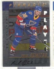 1997/98 Pinnacle Be A Player Pavol Demitra AUTO FOIL DIE-CUT version
