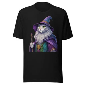 Camiseta Unisex Gatos Gatitos Catdalf Frodo Gandalf Mago Adulto Magia XS-5X - Imagen 1 de 18