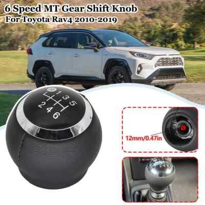 Pu Leather 6 Speed Manual GearStick Lever Shift Knob For Toyota Rav4 2010 - 2019 - image 1 of 4