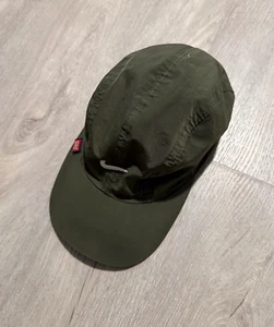 Vintage Nike 4 Panel Hat Cap Mens Olive Green Running Missing Cord + Pull - Picture 1 of 6