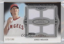2011 Topps Marquee Gametime Mementos Quad Relics /199 Jered Weaver #GMQR-50