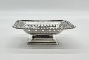 Barker Ellis Silver Plated footed peforated bowl Made in England - Picture 1 of 9