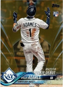 2018 Topps Update Gold Parallel #US25 Willie Adames 1486/2018 Rays RC Debut - Picture 1 of 1