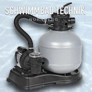 Sandfilteranlage 6m³ Sandfilter Schwimmbadpumpe Pumpe Poolpumpe Poolmotor - Bild 1 von 5
