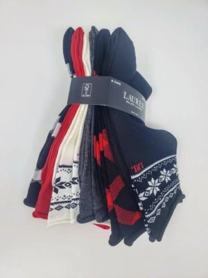 Lauren Ralph Lauren Women's Roll Top 6 pack Crew Socks, 9-11, fits shoe 4-10.5 - Image 1 of 4