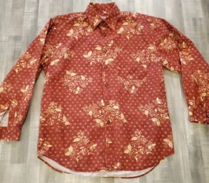 Vintage Territory Ahead Shirt Mens Large Bohemian Southwest burnt red  button up - Picture 1 of 11