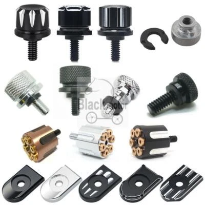 Rear Fender Seat Screw Bolt Nut Mount Knob Cover For Harley Davidson w/ 1/4''-20 - Image 1 of 4