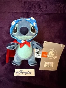Hong Kong DISNEY STITCH PLUSH Superhero Bra Cape Bag Charm Keychain NEW HTF - Picture 1 of 5