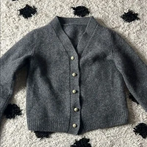 Dior kids soft Gray Cardigan with Dior CD Pearl Buttons (look at measurements) - Picture 1 of 7