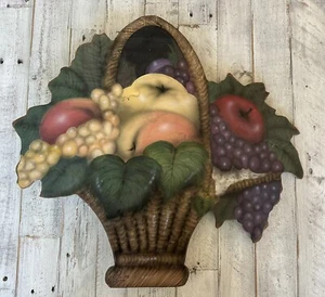Cesto frutta J Buller Boardwalk originale firmato vacanze autunnali legno dipinto 1994 - Foto 1 di 9