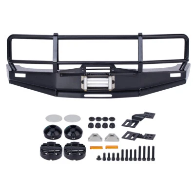 Metal Front Bumper for 1/10 RUN80 RC Crawler Car Off-Road LC80 Pajero Body DIY - Image 1 of 4