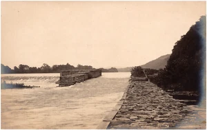 Old Muncy Dam and Chute Montgomery Pennsylvania 1900s RPPC Postcard UDB - Picture 1 of 2
