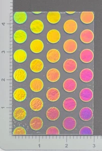 CBS Dichroic Glass 90 COE - 3" x 4" Dots #3 Rainbow on Thin Clear - Picture 1 of 3