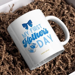 First Mother's Day Mug Gift for New Moms Personalised Baby Mum Cup 11oz 15oz - Picture 1 of 7