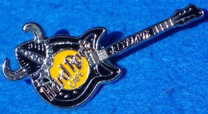 REYKJAVIK BLACK VIKING WAR HELMET BLACK RICKENBACKER GUITAR 2 Hard Rock Cafe PIN - Picture 1 of 1