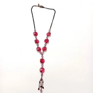 Furla Magenta Kristall Halskette - Bild 1 von 4