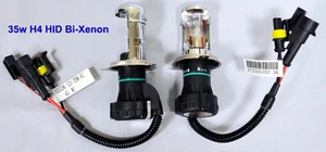 35W H4 8000K High Low Beam HID Bi-Xenon H4-3 Hi-Lo Replacement Bulbs Blue Lights - Picture 1 of 1