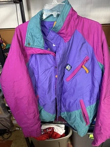 Chaqueta Woolrich De Colección Para Hombres Abrigo de Esquí Grande Bloques de Color Retro Años 90 Exterior Invierno - Imagen 1 de 4