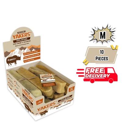 YAKERS Himalayan Natural Dog Chew Bars – Medium, Pack of 20