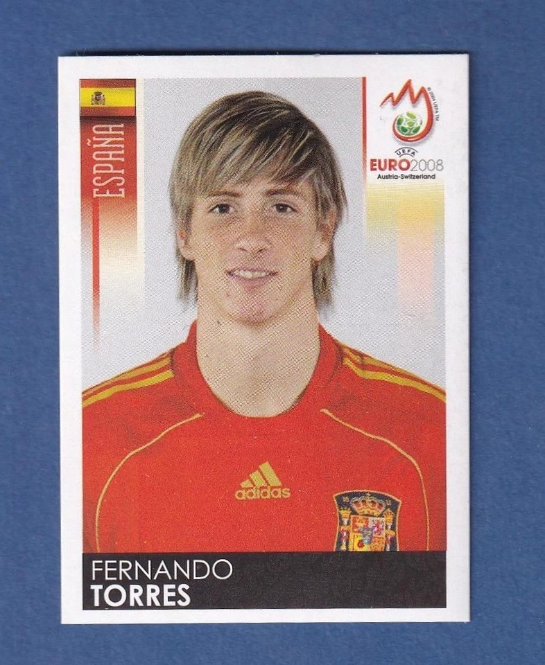 2008 Panini UEFA Euro  sticker #434 Fernando Torres Spain - Image 1 of 2