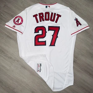 MIKE TROUT Los Angeles Angels Anaheim Authentic Jersey 44 Large Majestic Flex - Picture 1 of 10