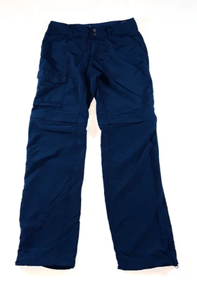 Pantalones cortos convertibles de nailon con cremallera azul talla 4 Columbia PFG Omni Shade para mujer Foto 1 de 4