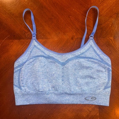 Champion Women’s Blue Racerback Sports Bra Size M – Adjustable Straps, Unpadded - Image 1 of 4