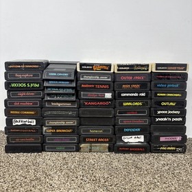 Atari 2600 Game Lot Of 50 Games TESTED Arcade Classic Fun