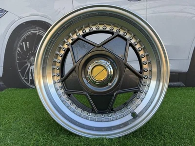 4x 15 " 4x100/4x108 Ferrari Billet Style Grey Wheels Fits For : E30, Honda, Ford - Bild 1 von 4