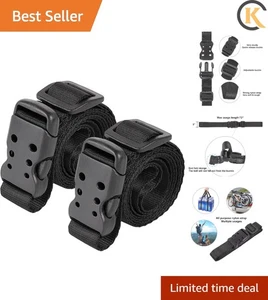 Utility Riemen mit Schnalle 40" Schnellverschluss verstellbare Nylonriemen schwarz 2... - Bild 1 von 5