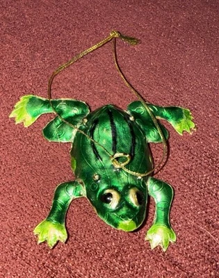 Adorno de rana Cloisonne de metal hecho a mano Foto 1 de 2