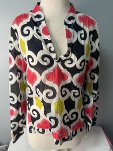 Tory Burch Stephanie Shimmer Tunic Top. Size 6 Women’s - Picture 1 of 5