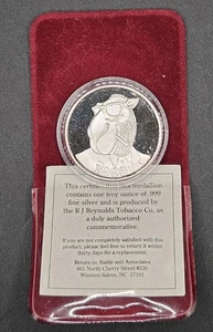 1993 Camel Cigarettes Joe Camel 1oz .999 Silver Round w/ COA - Foto 1 di 2