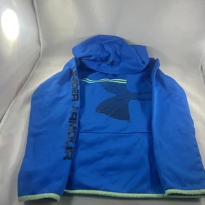 Under Armour YLG blue/green Hoodie - Picture 1 of 5