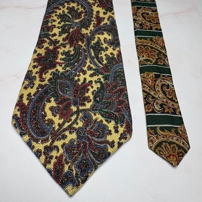 Corbata para hombre Tommy Hilfiger 100 % seda italiana patrón cachemir hecha en EE. UU. Foto 1 de 4