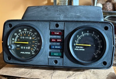 1994 POLARIS XLT 580 600 Speedometer Gauge Dash Tach And Headlight OEM 93-95 - Image 1 of 4