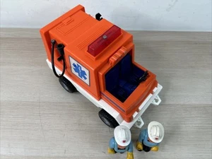 Plataforma de rescate ambulancia Fisher Price Husky Helper de colección #337 1982 completa - Imagen 1 de 5