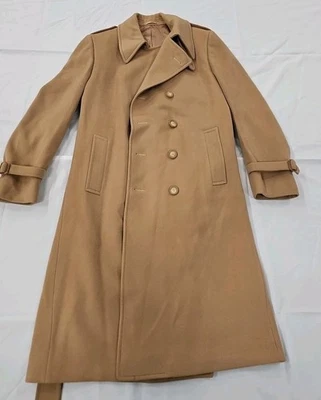 Saks Fifth Avenue Coat Mens Brown Wool Jacket Trench Adult - Image 1 of 4