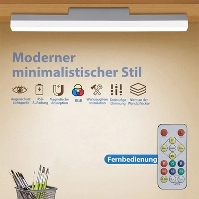 RGB wall lamp colors LED lighting battery wall light without power connection de - Image 1 of 4