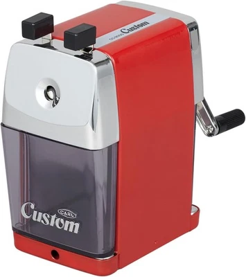 Sacapuntas CARL CC-2000 (ROJO) de alta resistencia - manivela manual totalmente metálica roja  - Imagen 1 de 4