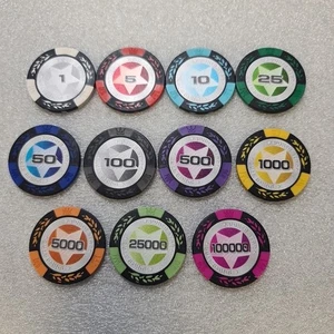 Poker START  chips 11  different collectible chips . to expand the collection .  - Picture 1 of 15