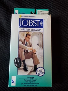 Calcetines de compresión Jobst negros hasta la rodilla X-grandes de pantorrilla completa 20-30 mmGh caja abierta - Imagen 1 de 7