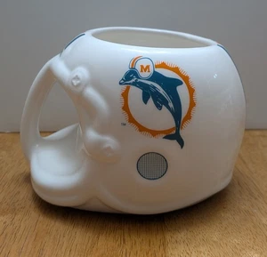 Casco taza taza cerámica Sports Concepts 1993 blanco vintage de los Miami Dolphins NFL - Imagen 1 de 7