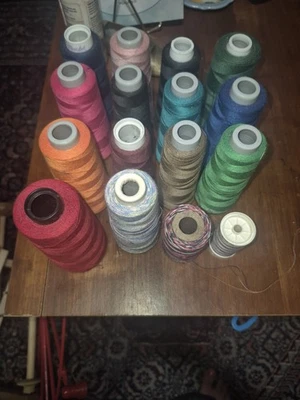 Lot Of 16 Embroidery Thread Spools Assorted Colors - Image 1 of 4