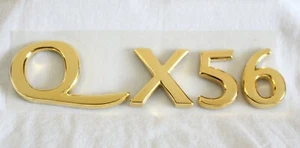2004 - 2010 INFINITI "QX56" 24K GOLD PLATED REAR EMBLEM LETTERS - 90891-7S600 - Picture 1 of 2