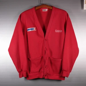 Vintage American Eagle Cardigan Women's XL Red Embroidered Catherine AAFES - Picture 1 of 9